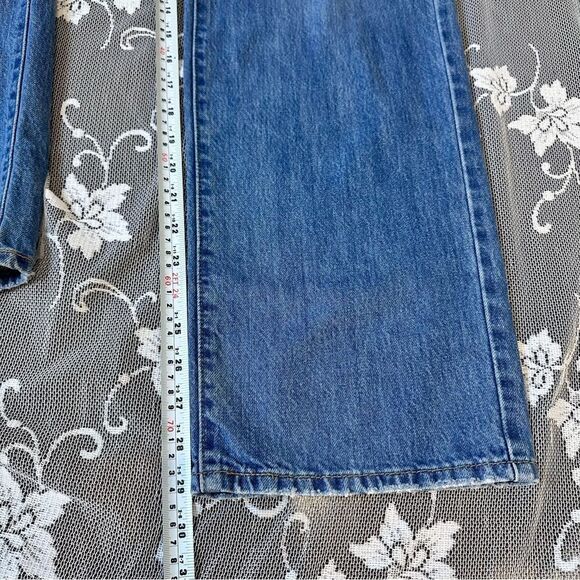 Levi’s Blue High Waisted Straight Distressed Jeans Sz 25 - Picture 14 of 16